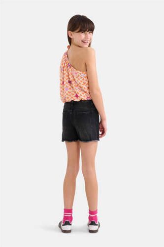 Shoeby one shoulder top met all over print oranje roze wit All over print 134 140