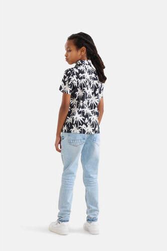 Shoeby overhemd met all over print zwart wit Jongens Katoen Button down 110 116 - Foto 3