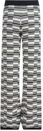 Shoeby regular fit broek met all over print zwart offwhite Meisjes Viscose 122 128 - Foto 3