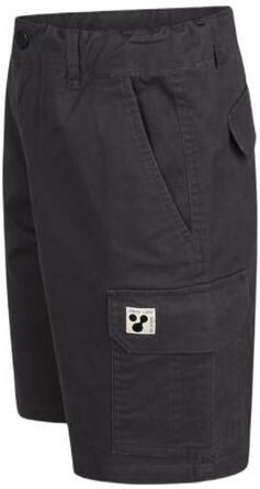 Shoeby regular fit cargo short donkergrijs Korte broek Zwart Jongens Katoen 158 164