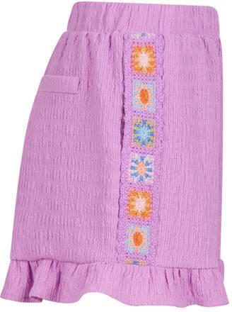 Shoeby regular fit casual short paars Korte broek Meisjes Polyester Effen 110 116