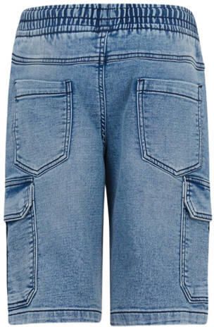 Shoeby regular fit denim short medium blue denim Korte broek Blauw Jongens Katoen 110 116