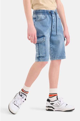 Shoeby regular fit denim short medium blue denim Korte broek Blauw Jongens Katoen 110 116 - Foto 2