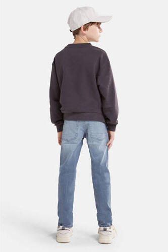 Shoeby regular fit slim leg jeans grijs Blauw Jongens Stretchdenim Effen 104 - Foto 3