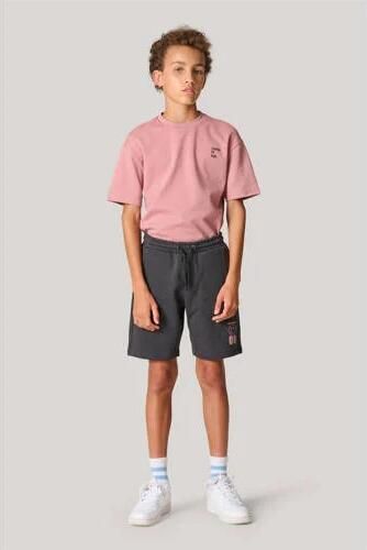 Shoeby regular fit sweatshort antraciet Korte broek Grijs Jongens Katoen 158 164