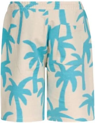 Shoeby regular fit sweatshort met all over print ecru blauw Korte broek Jongens Katoen 122 128 - Foto 3
