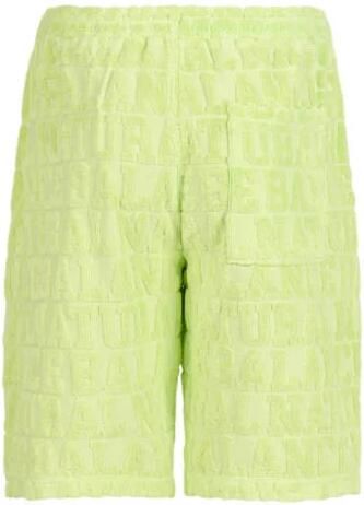 Shoeby regular fit sweatshort met all over print limegroen Jongens Katoen 110 116