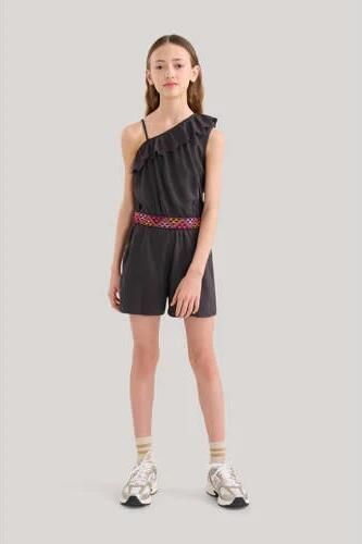 Shoeby short darkgrey Jumpsuit Meisjes Viscose One shoulder Effen 170 176 - Foto 2