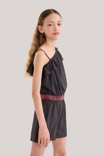 Shoeby short darkgrey Jumpsuit Meisjes Viscose One shoulder Effen 170 176 - Foto 3