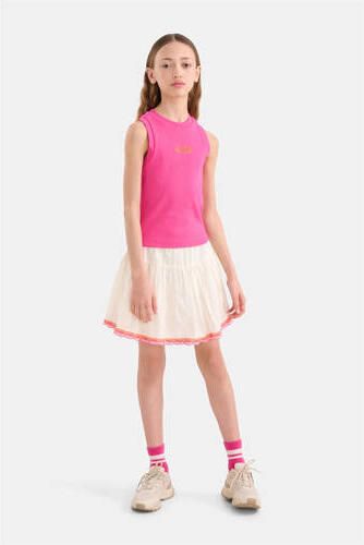 Shoeby singlet met printopdruk roze Meisjes Katoen Ronde hals Printopdruk 110 116