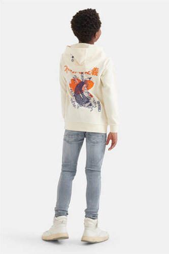 Shoeby skinny jeans Biker met slijtage grey denim Grijs Effen 104 - Foto 2