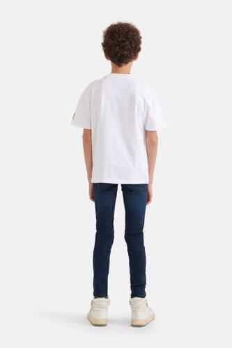 Shoeby skinny jeans dark denim Blauw Jongens Stretchdenim Effen 140 - Foto 4