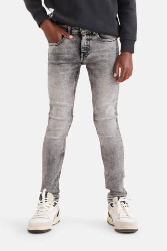Shoeby skinny jeans grijs stonewashed Jongens Denim Effen 104 - Foto 4