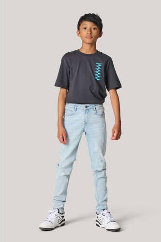 Shoeby skinny jeans light blue denim Blauw Jongens Stretchdenim 110 - Foto 2