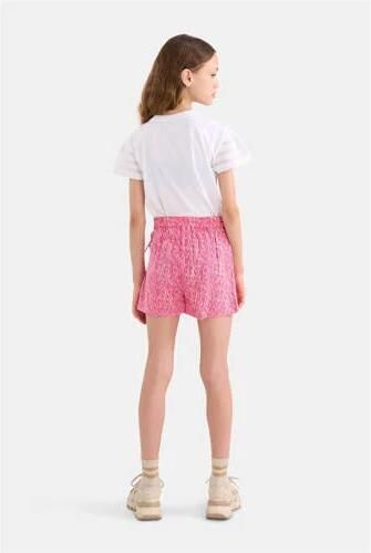 Shoeby skort met all over print roze Rok Meisjes Viscose All over print 110 116 - Foto 3