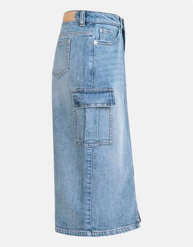 Shoeby spijkerrok mediumstone Blauw Meisjes Denim Effen 134 140