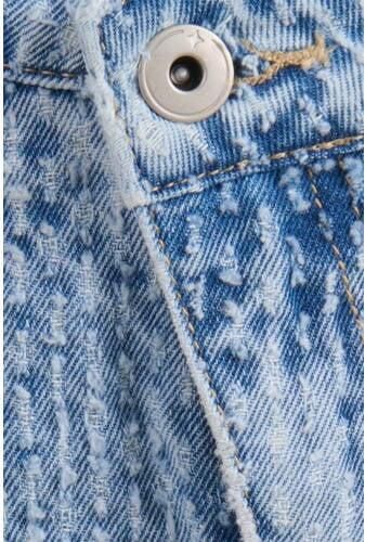 Shoeby spijkerrok met all over print light blue denim bleached Blauw All over print 146 152