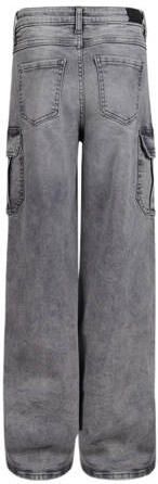 Shoeby straight fit jeans grijs Meisjes Denim Effen 146