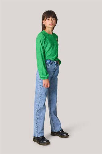 Shoeby straight fit jeans met all over print medium blue denim Blauw All over print 134 - Foto 4