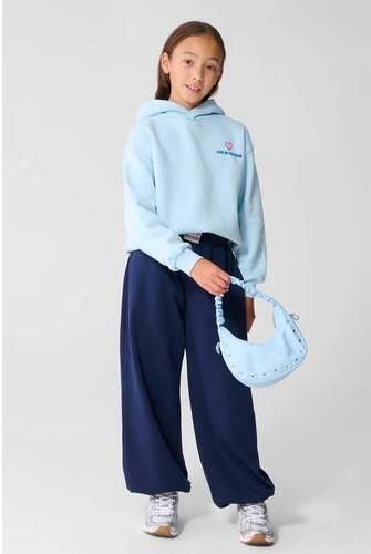 Shoeby regular fit hoodie met backprint lichtblauw Sweater Backprint - Foto 4