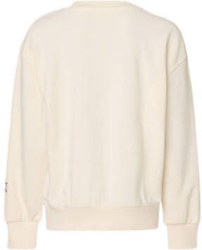 Shoeby sweater met grafische print ecru Wit Grafisch 122 128