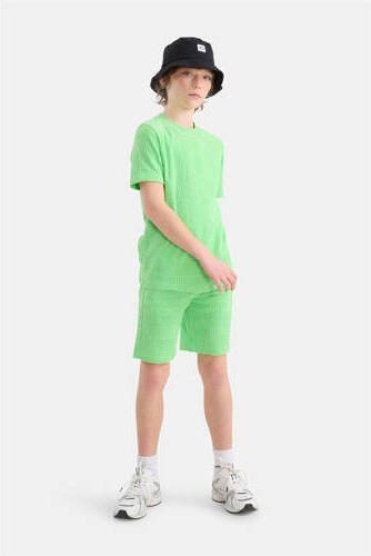 Shoeby sweatshort met all over print groen Korte broek Jongens Katoen All over print 146 152 - Foto 2
