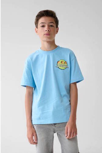 Shoeby T-shirt blauw Jongens Katoen Ronde hals Effen 122 128 - Foto 2