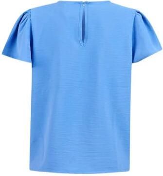 Shoeby T-shirt blauw Meisjes Polyester Ronde hals Effen 110 116