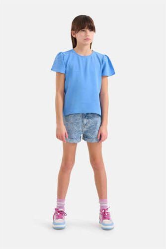 Shoeby T-shirt blauw Meisjes Polyester Ronde hals Effen 110 116 - Foto 2