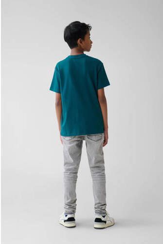 Shoeby T-shirt donkergroen Jongens Katoen Ronde hals Effen 110 116 - Foto 2