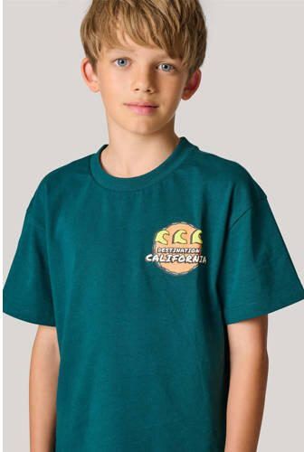 Shoeby T-shirt groen Jongens Katoen Ronde hals Effen 134 140 - Foto 2