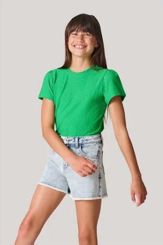 Shoeby T-shirt groen Meisjes Polyester Ronde hals Effen 170 176 - Foto 1