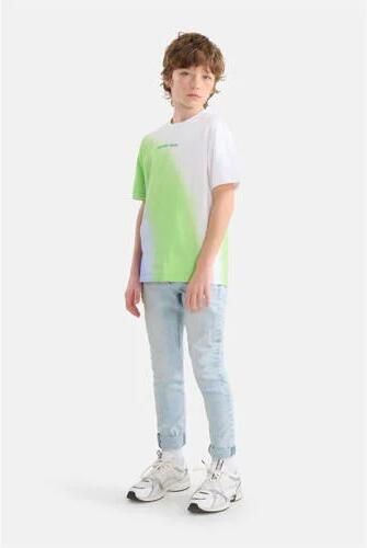 Shoeby T-shirt groen lila wit Jongens Katoen Ronde hals Meerkleurig 146 152 - Foto 2
