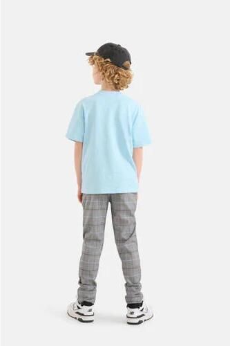 Shoeby T-shirt lichtblauw Jongens Katoen Ronde hals Effen 134 140