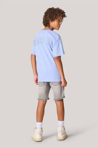 Shoeby T-shirt lila Paars Jongens Katoen Effen 146 152