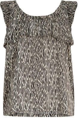 Shoeby T-shirt met all over print zwart Meisjes Viscose Ronde hals All over print 146 152 - Foto 3