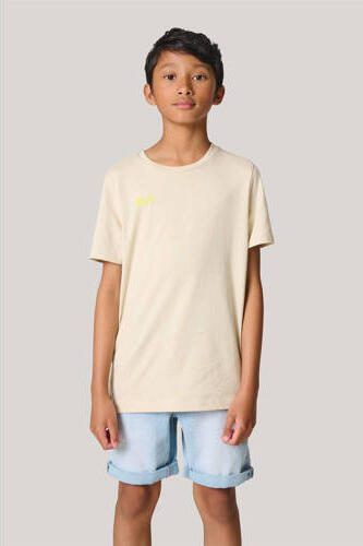 Shoeby T-shirt met backprint beige Jongens Katoen Ronde hals Backprint 110 116 - Foto 2