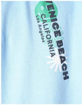 Shoeby T-shirt met backprint lichtblauw Jongens Katoen Ronde hals Backprint 170 176 - Foto 3