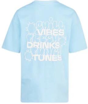 Shoeby T-shirt met backprint lichtblauw Jongens Katoen Ronde hals Backprint 170 176 - Foto 3