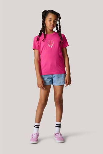 Shoeby T-shirt met backprint roze Meisjes Katoen Ronde hals Backprint 158 164 - Foto 3