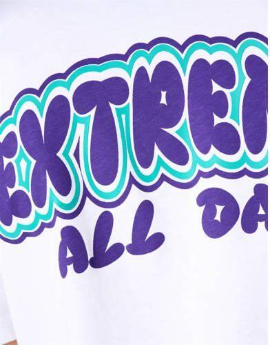 Shoeby T-shirt met backprint wit Jongens Katoen Ronde hals Backprint 110 116 - Foto 2