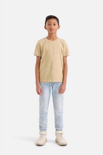 Shoeby T-shirt met backprint zand rood grijs Beige Jongens Katoen Ronde hals 122 128 - Foto 2