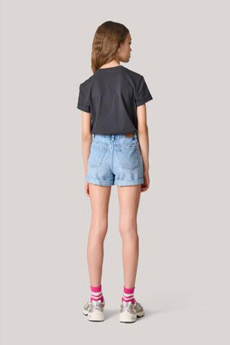 Shoeby T-shirt met printopdruk donkergrijs Meisjes Katoen Ronde hals Printopdruk 134 140 - Foto 3