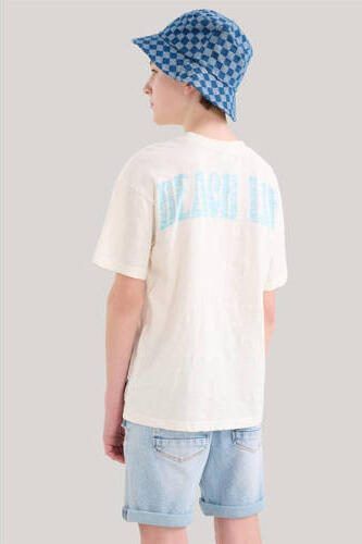 Shoeby T-shirt met printopdruk ecru Jongens Katoen Ronde hals Backprint 134 140 - Foto 2
