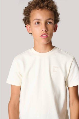 Shoeby T-shirt met printopdruk ecru Jongens Katoen Ronde hals Printopdruk 110 116 - Foto 3