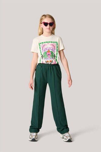 Shoeby T-shirt met printopdruk ecru Wit Meisjes Katoen Ronde hals Printopdruk 134 140