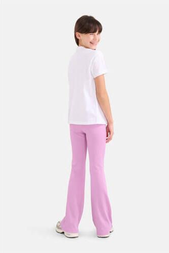 Shoeby T-shirt met printopdruk en borduursels wit Meisjes Katoen Ronde hals 158 164