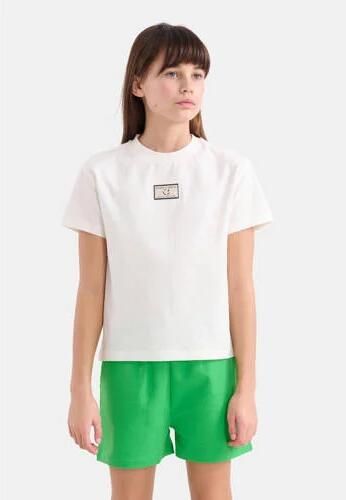 Shoeby T-shirt met printopdruk gebroken wit Meisjes Katoen Ronde hals Printopdruk 110 116 - Foto 3