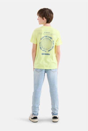 Shoeby T-shirt met printopdruk geel Jongens Katoen Ronde hals Printopdruk 110 116 - Foto 2