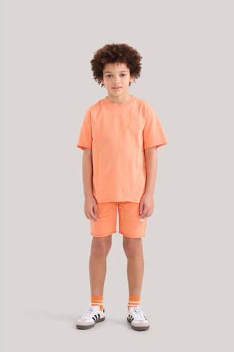 Shoeby T-shirt met printopdruk oranje Jongens Katoen Ronde hals Printopdruk 110 116